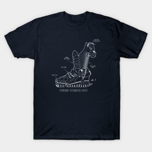 SMB Movie Stomper Boot Technical Illustration T-Shirt